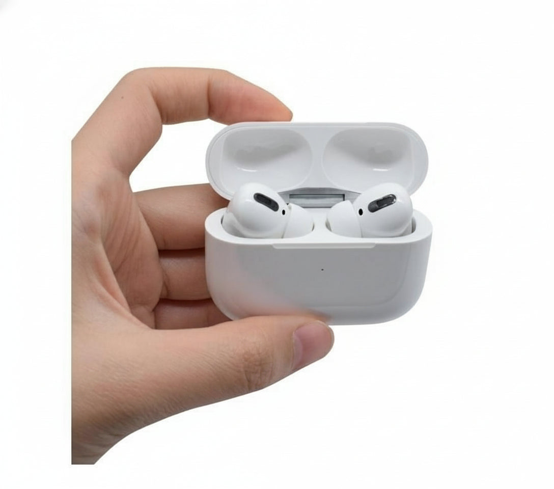 AirPods Pro with Wireless Charging Case | True Wireless Bluetooth Headset (White)