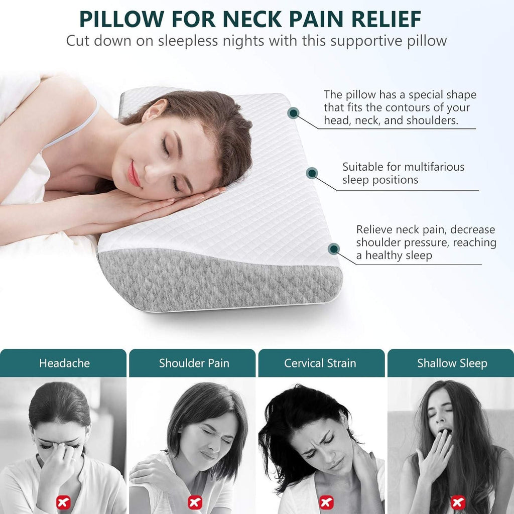 Memory Foam Pillow for Neck Pain Relief | Orthopedic Support & Comfortable Sleep Pillow