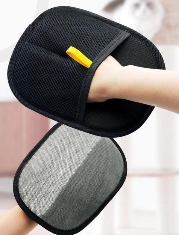 Pet Hair Removal Gloves | Double Sided Grooming Glove for Dogs & Cats | Mesh Material | Gentle Deshedding & Fur Cleaning Tool | Pack of 1