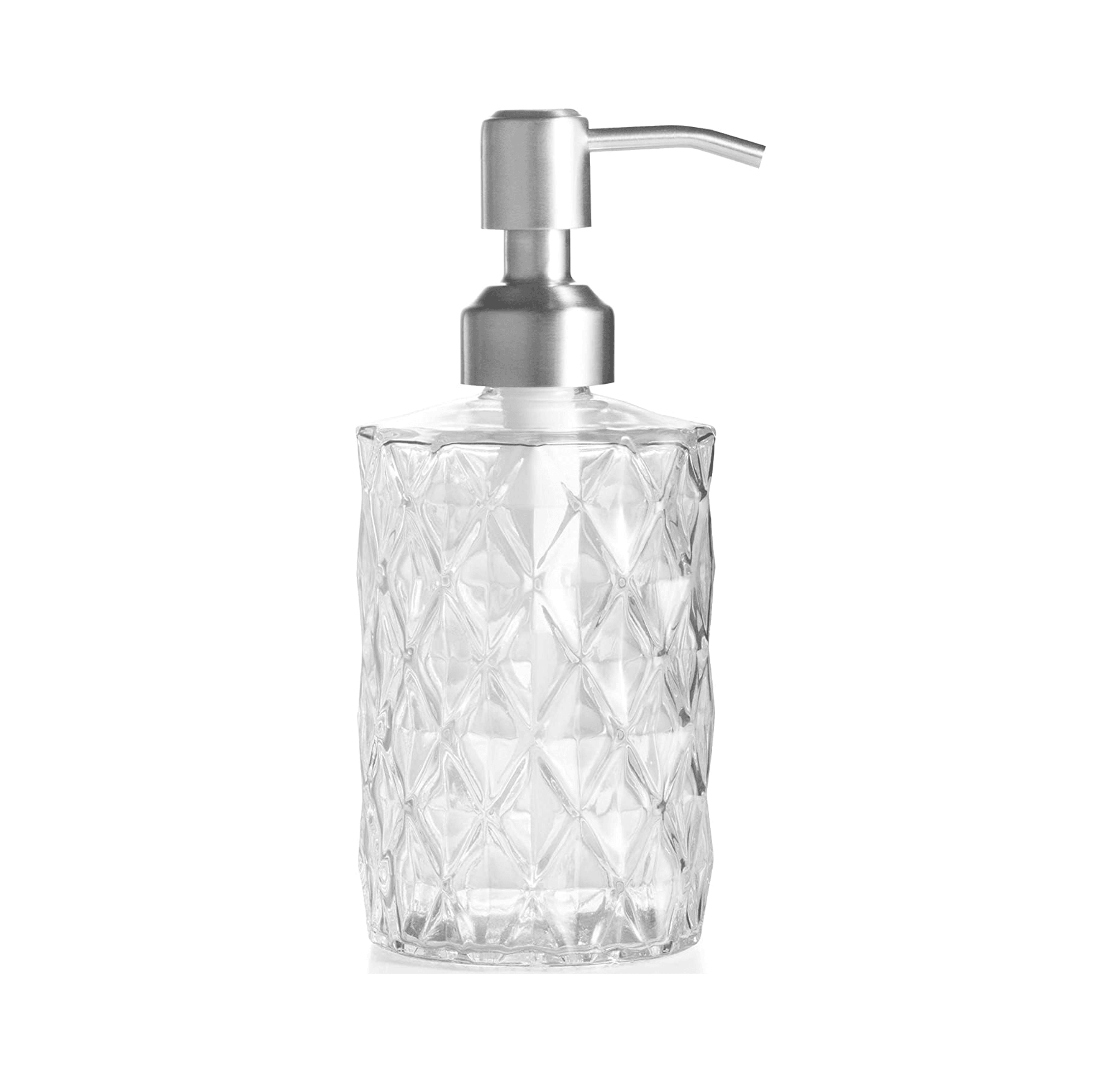 Crystal Glass Soap Dispenser | Stylish Refillable Pump Bottle for Bathroom & Kitchen