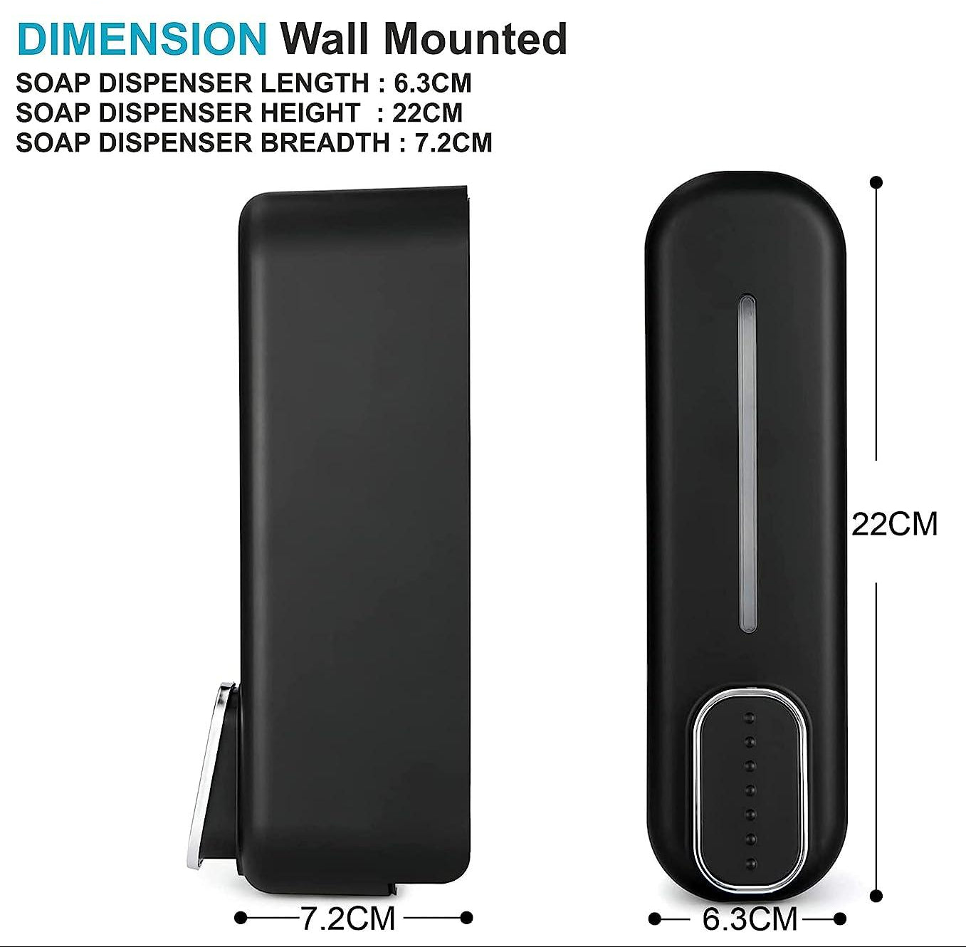 Fossa Wall-Mount Soap Dispenser | Elegant 350ml Manual Liquid Dispenser for Bathroom & Kitchen